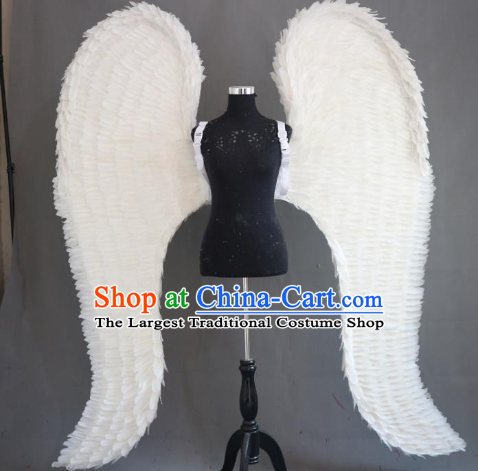 Custom Halloween Catwalks Giant Props Christmas Day Performance Deluxe Angel Wings Miami Stage Show Feather Back Accessories