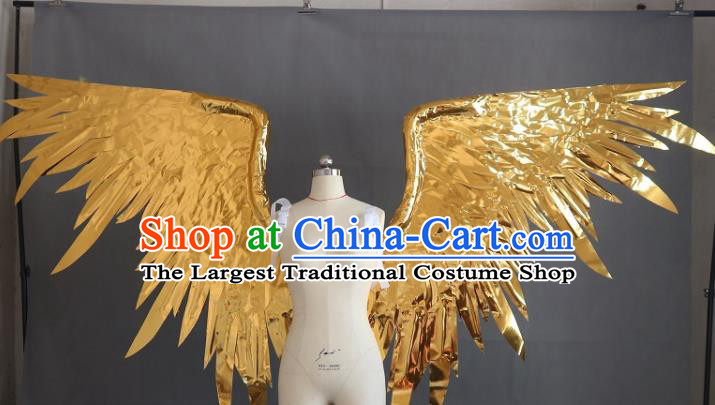Custom Miami Stage Show Back Decoration Accessories Halloween Cosplay Fancy Deluxe Props Christmas Day Catwalks Golden Wings