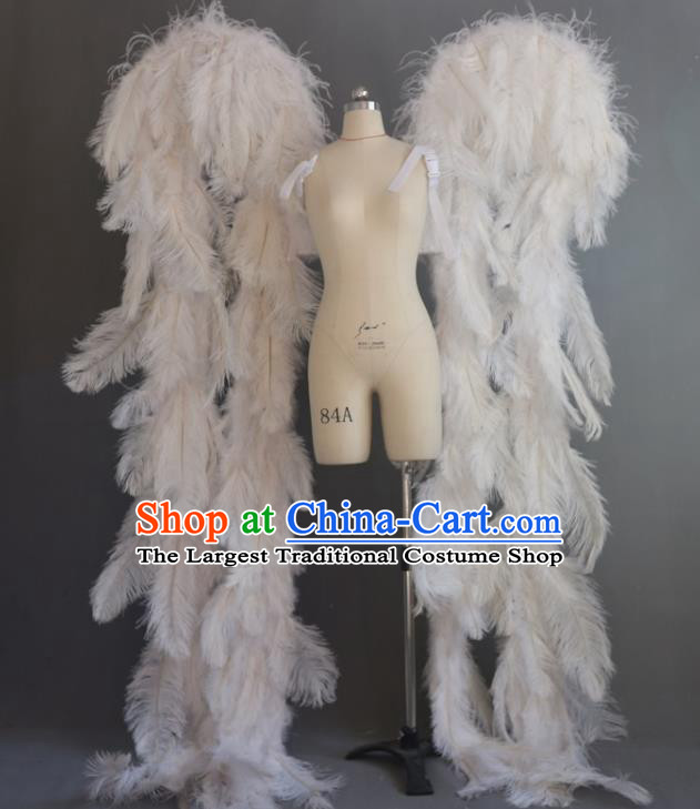 Custom Halloween Cosplay Giant Wing Stage Show Props Christmas Performance Deluxe Feather Wings Miami Catwalks Back Decoration Accessories