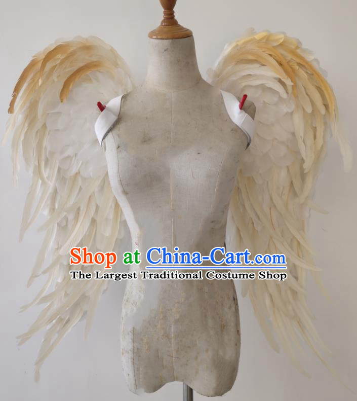 Custom Opening Dance Wear Miami Parade Accessories Christmas Feather Wings Halloween Performance Decorations Stage Show Props
