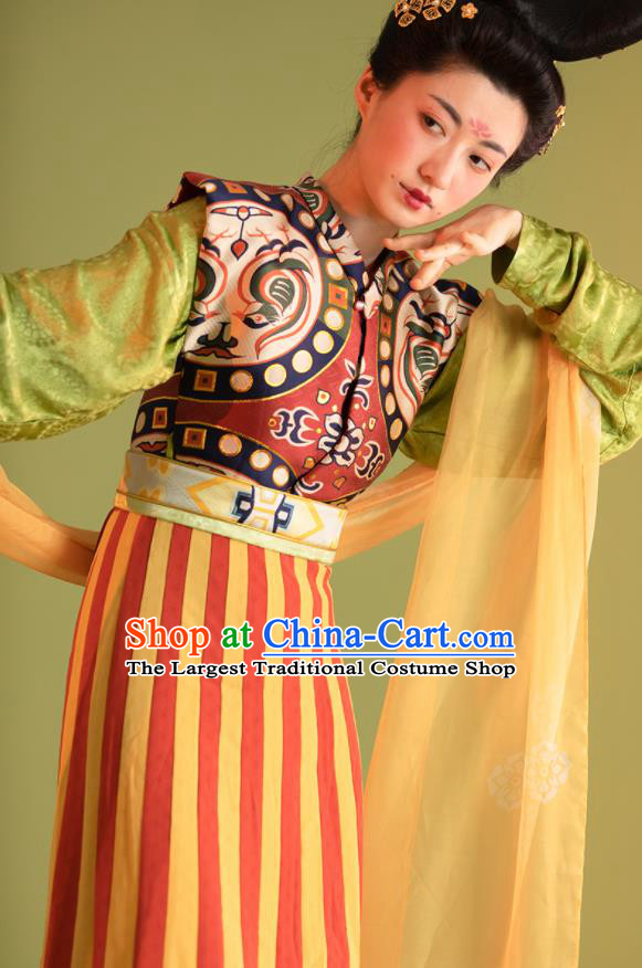 China Tang Dynasty Dance Lady Historical Clothing Traditional Court Hanfu Dress Ancient Palace Princess Garment Costumes