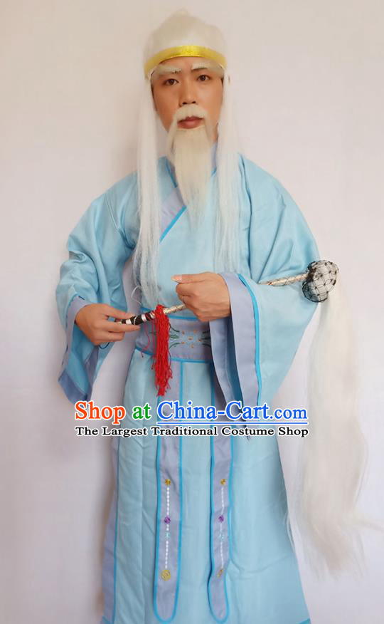 Top Cosplay Tai Yi Immortal Clothing Journey to the West Garment Costumes China Ancient Taoist Priest Blue Robe Apparels