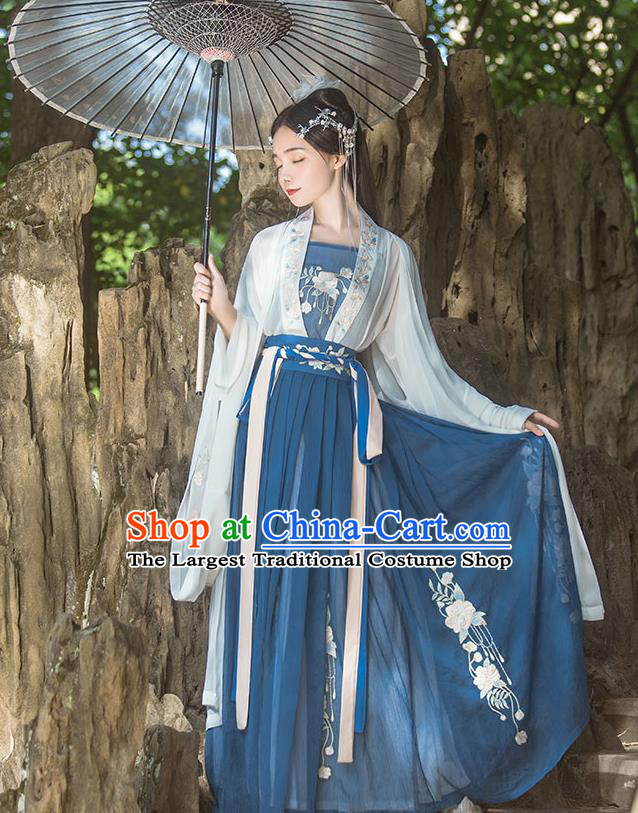 China Tang Dynasty Young Woman Garment Costumes Traditional Hanfu Dress Attire Ancient Female Swordsman Historical Clothing