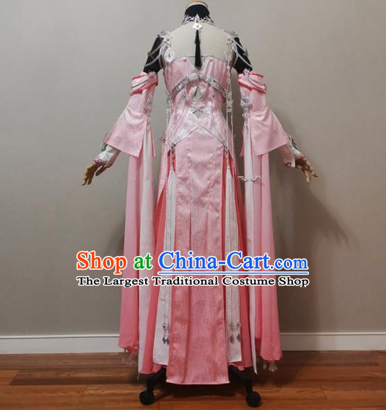 Professional China Traditional Imperial Consort Clothing Cosplay Goddess Garment Costumes Ancient Palace Beauty Pink Dress Outfits