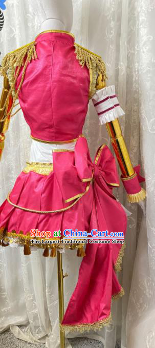 Top Halloween Fancy Ball Musician Garment Costume Cartoon Girl Group Dance Clothing Cosplay Angel Rosy Dress Outfits