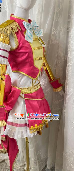 Top Halloween Fancy Ball Musician Garment Costume Cartoon Girl Group Dance Clothing Cosplay Angel Rosy Dress Outfits