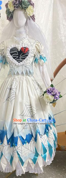 Top Cosplay Angel White Dress Outfits Halloween Performance Garment Costume Cartoon Wedding Bride Clothing