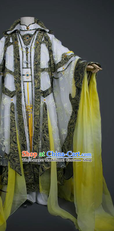 Chinese Ancient Emperor Uniforms Traditional Puppet Show Knight Su Huanzhen Garment Costumes Cosplay Royal King Clothing