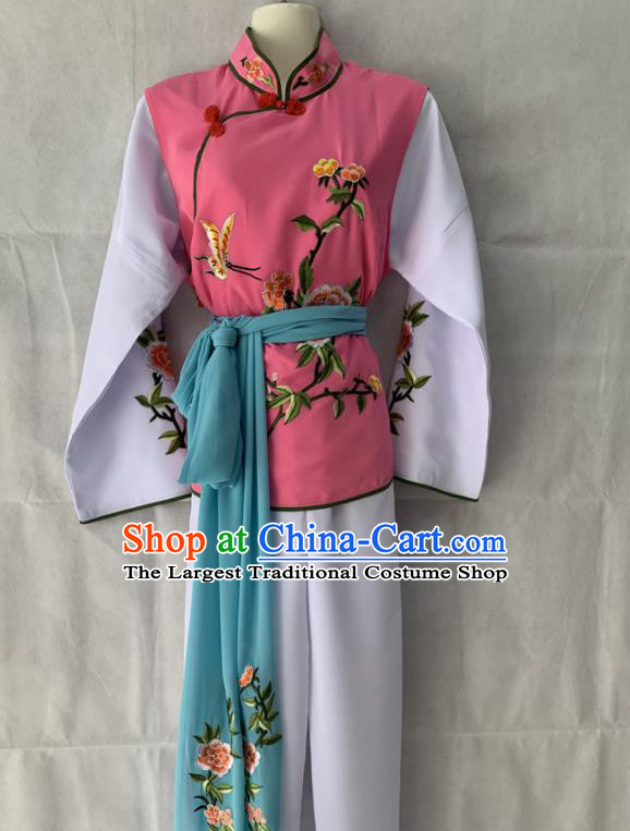 China Ancient Maidservant Clothing Beijing Opera Xiaodan Dress Outfits Traditional Opera Young Lady Garment Costumes