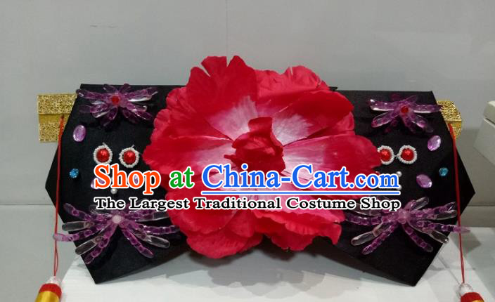 China Traditional Qing Dynasty Court Woman Headdress Ancient Imperial Concubine Giant Wing Headpiece TV Series My Fair Princess Hair Accessories