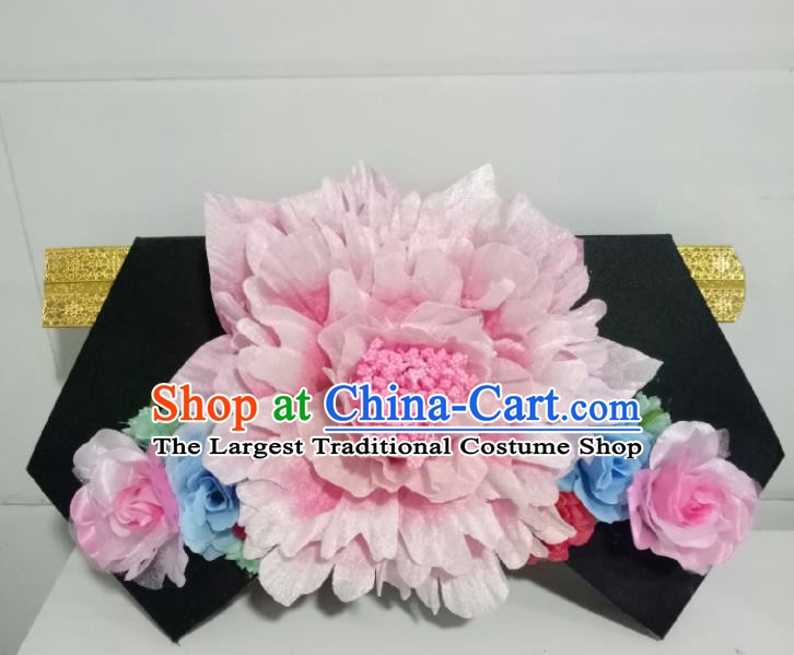 China Beijing Opera Giant Wing Headpiece Ancient Princess Hair Accessories Traditional Qing Dynasty Children Headdress