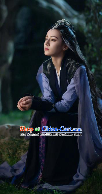 Chinese Ancient Swordswoman Clothing Xian Xia TV Series Demon Master Apparel The Blue Whisper Ji Yunhe Garment Costumes