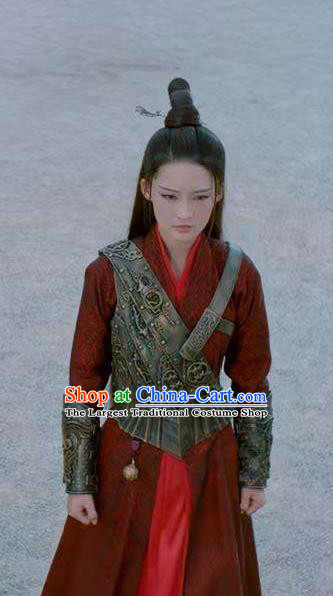 Chinese TV Series The Wolf Ma Zhaixing Armor Costumes Ancient Swordswoman Clothing Traditional Female General Garments
