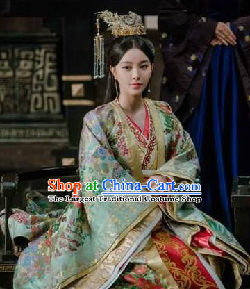 Chinese Wuxia TV Series The Wolf Jing Chuchu Costumes Ancient Princess Consort Clothing Traditional Court Lady Hanfu Dress Garments