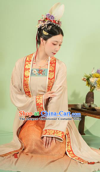 Chinese Ancient Royal Empress Dress Song Dynasty Court Queen Costumes Traditional Hanfu BeiZi Clothing Complete Set