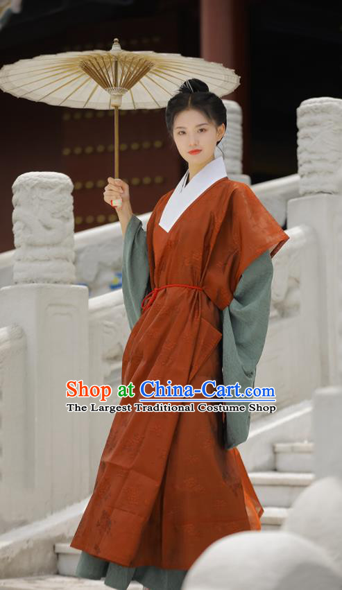 Chinese Ming Dynasty Taoist Nun Clothing Traditional Hanfu Priest Frock Ancient Taoism Historical Costumes Complete Set
