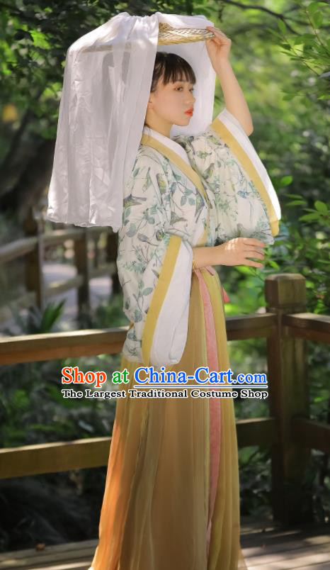 Chinese Ancient Swordswoman Dress Garments Jin Dynasty Historical Costumes Traditional Hanfu Young Lady Clothing