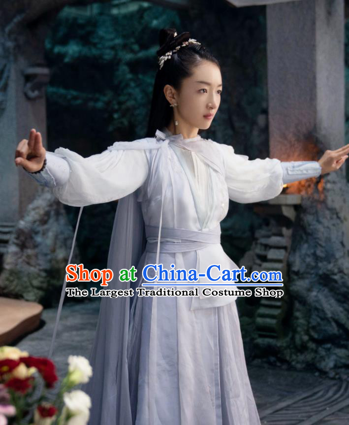 Chinese Romance TV Ancient Love Poetry Shang Gu Costumes Ancient Goddess Clothing Xianxia Series Drama Female Immortal Dress Garments