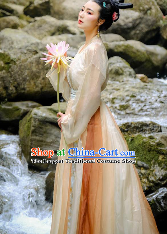 Chinese Ancient Palace Princess Hanfu Dress Traditional Historical Costumes Song Dynasty Noble Beauty Clothing