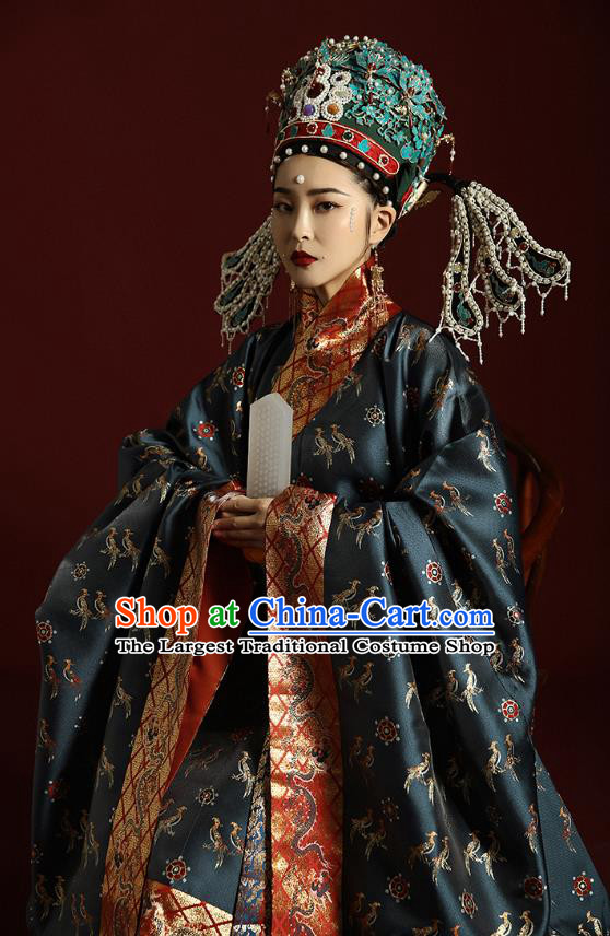 Chinese Historical Costumes Ancient Empress Garment Traditional Ming Dynasty Royal Queen Official Clothing