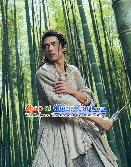 Chinese Romance Movie Soul Snatcher Bai Shi San Clothing Traditional Garment Ancient Swordsman Costume