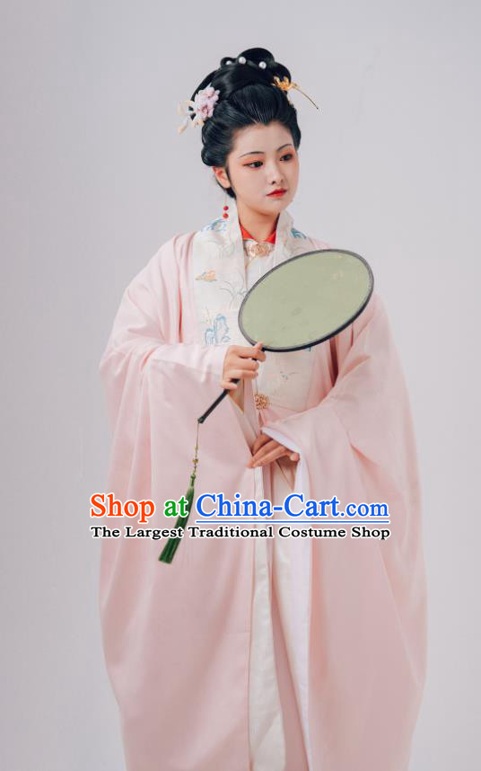 Chinese Ancient Coquette Hanfu Clothing Eight Famous Beauties of Qinhuai River Chen Yuan Yuan Dresses Ming Dynasty Historical Costume