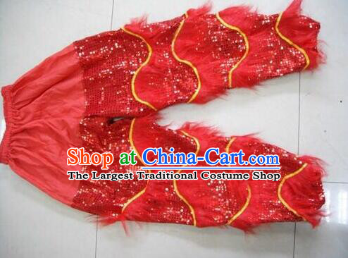 Red Chinese Lion Dance Pants