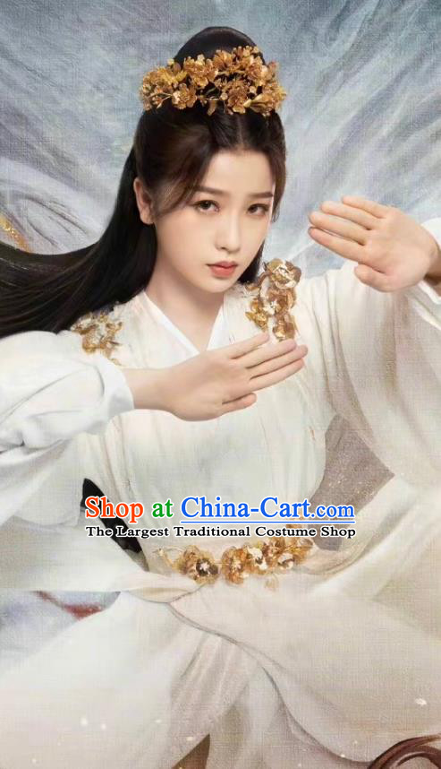 Chinese Ancient Flower Fairy Costumes Goddess Clothing Love Between Fairy and Devil Xiao Lan Hua Dress Garments