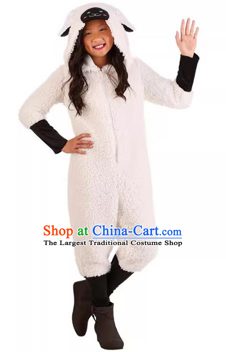 Children Cosplay Sheep Jumpsuit Carnival Party Clothing Halloween Fancy Ball Costume