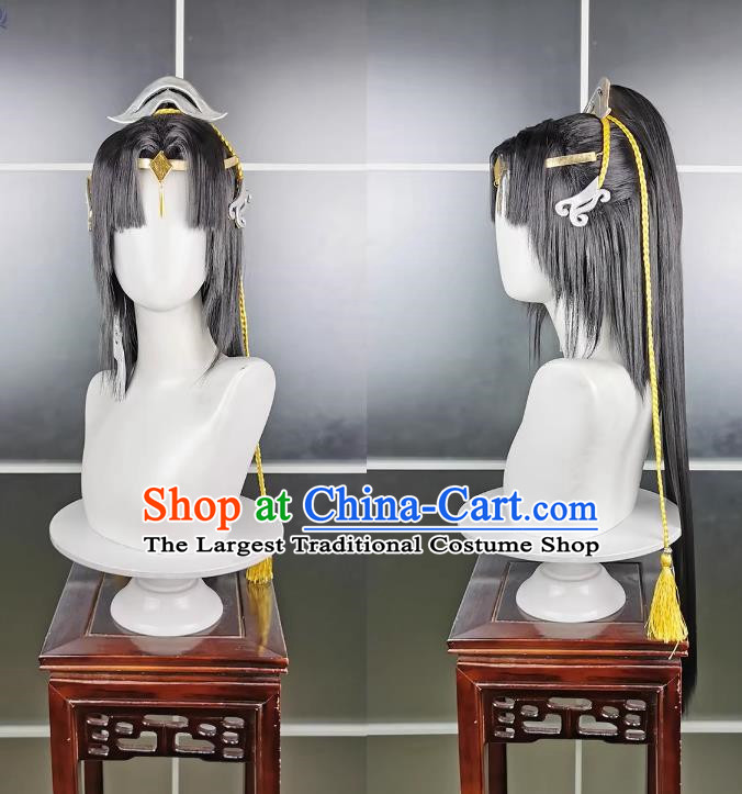 Hidden Sword Adult Confucian Second Miss Wig and Headdress Jianwang 3 Jiansan Cosplay Headpiece