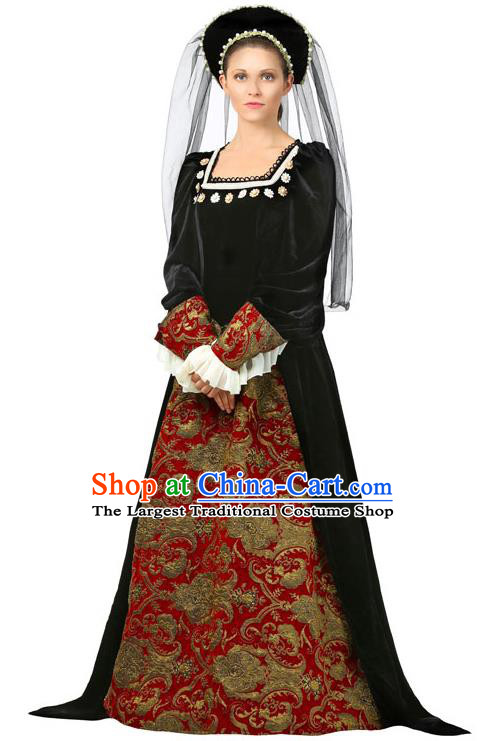 Cosplay England Queen Dress Renaissance Stage Performance Woman Clothing Halloween Fancy Ball Costume
