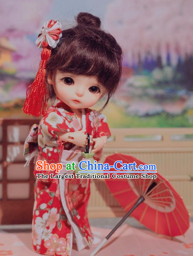 Customize Girl Kimono Handmade BJD Doll Costume Top Super Dollfie Japanese Clothing