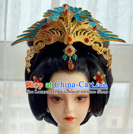 Chinese Traditional Hanfu Hair Jewelry Handmade BJD Phoenix Crown Tang Dynasty Empress Headgear
