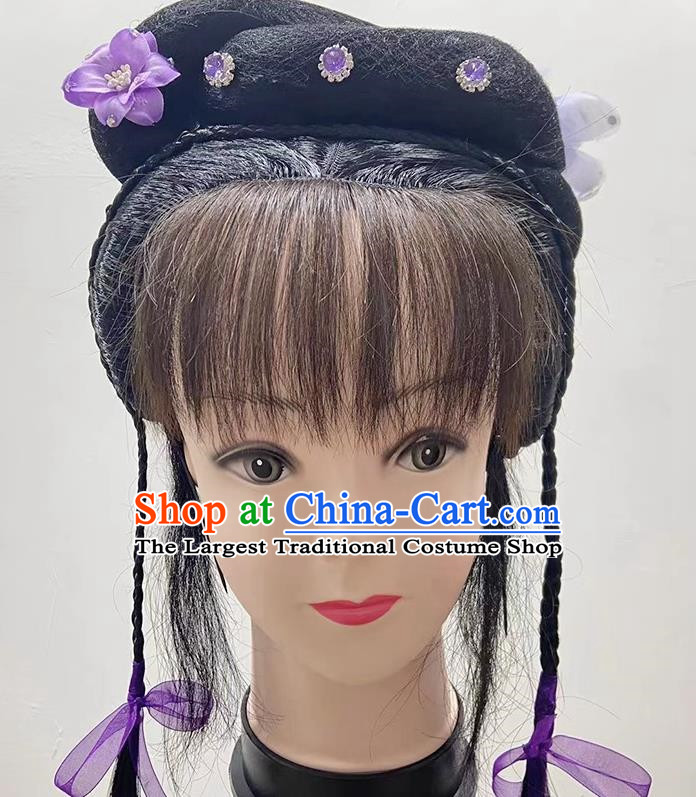 Drama Lin Daiyu Funeral Hair Ornaments Yue Opera Huangmei Opera Hua Dan Headgear National Opera Headdress