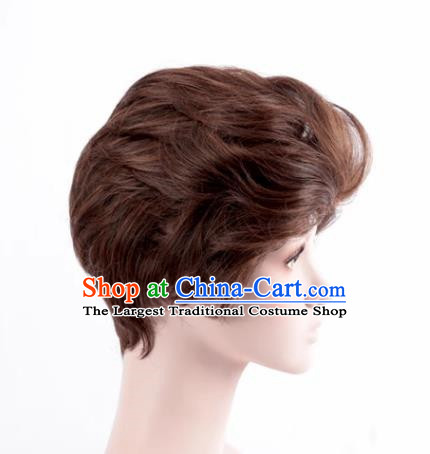 Prince Charming Brown Short Curly Hair Anime Cos Wig