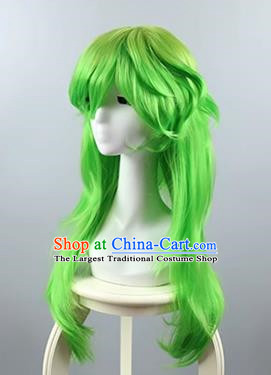 Niko Yellow Gradient Green Reversed COS Long Straight Hair Wig