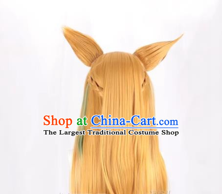 Fate Apocrypha Atalanta Red Archer Yellow Green Gradient Cos Wig