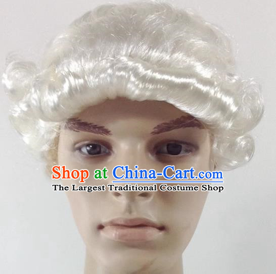 Stage Performance Performance Palace Wig Judge Lawyer Headgear Wig Men And Women Adults And Children Performance Props Wig