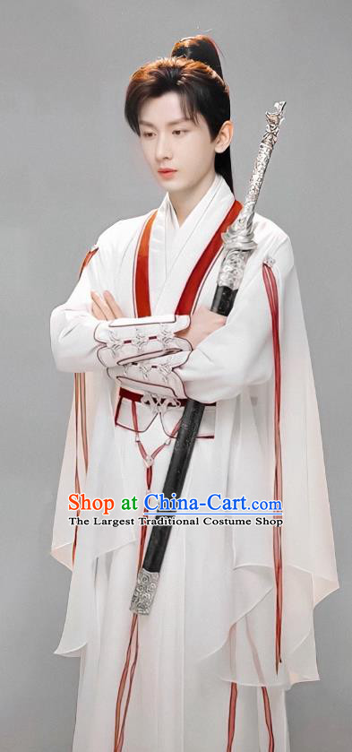 TV Series Mysterious Lotus Casebook Young Hero Li Xiangyi Replica Clothing China Ancient Swordsman White Costumes