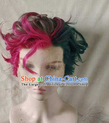 Wig Front Hand Hook Lace European And American Retro Three Color Short Curly Props