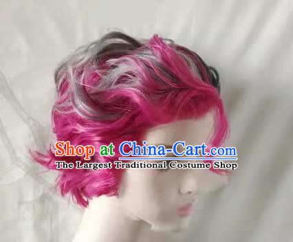 Wig Front Hand Hook Lace European And American Retro Three Color Short Curly Props