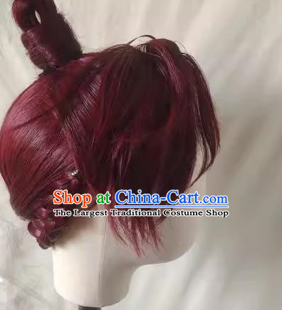 Wig Front Hand Hook Lace Code Name Sun Quanyuan COSPLAY Red Style