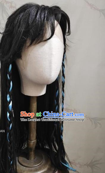 Front Hook Wig Front Lace Ribbon Exotic Costume Wig Curly Bangs