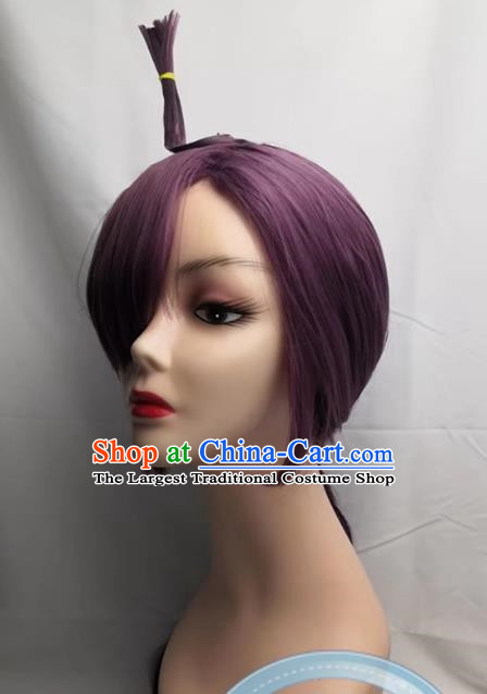Cosplay Wig Set Xiaochun Chloe COS PokÉMon Journey 1716 Purple Lantern Braid Custom Fake Hair