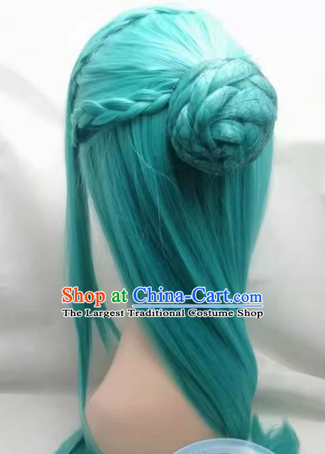 One Piece Xiaozi COS Wig Green Style Braid Anime Cosplay Customization