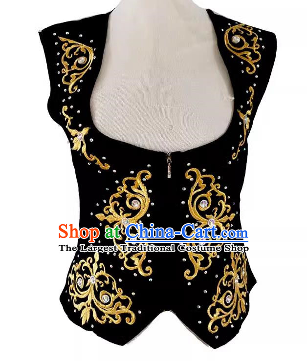 China Xinjiang dance clothing practice clothes vest and waistcoat for women