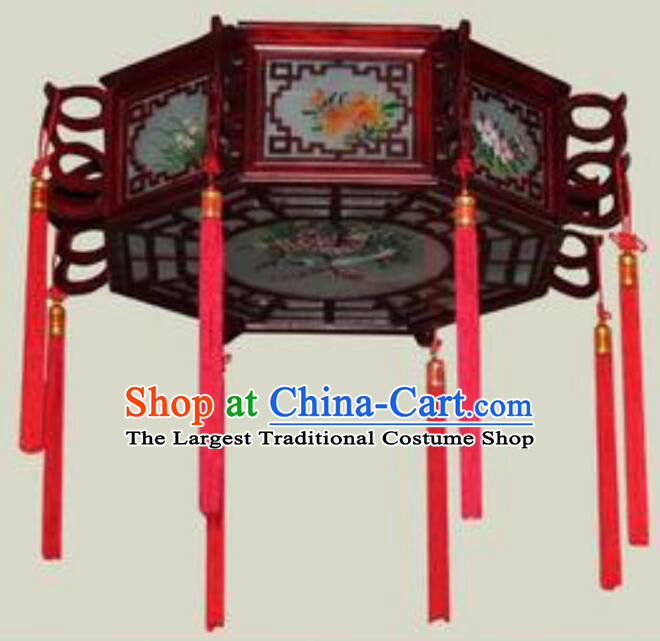 Chinese Plum blossoms Orchid Bamboo and Chrysanthemum Large Lantern Hand Painted Ceiling Lantern