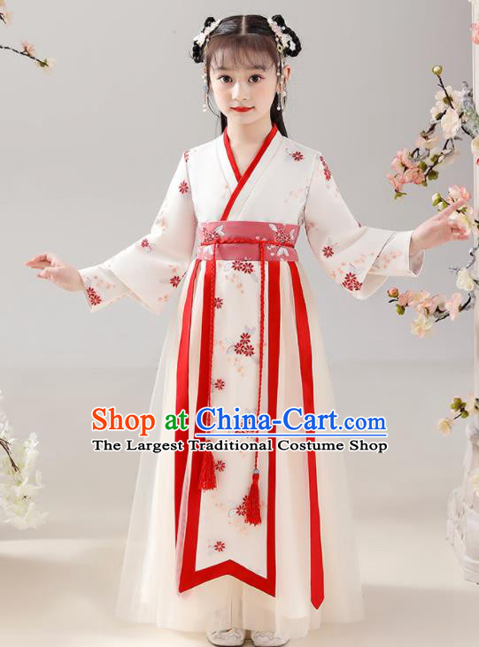 Girl Stage Performance Costume Chinese Model Contest Fashion Children Day Hanfu Clothing