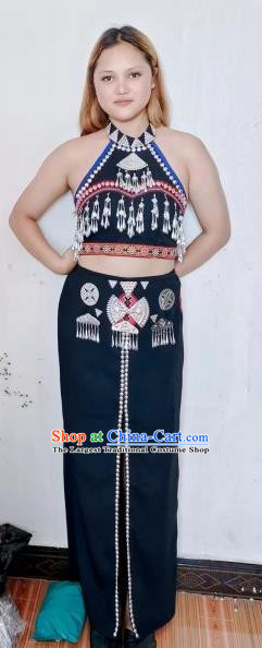 China Ethnic Yunnan Honghe Hani Minority Costumes National Traditional Cultural Festival Costumes Various Performance Costumes Stage Drama Costumes