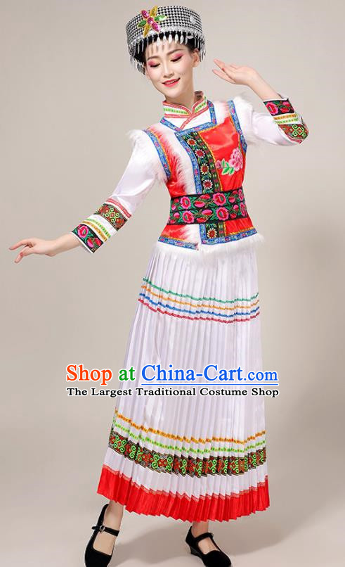 Ethnic Minority Costume Lisu Dance Performance Costume Adult Female Yunnan Performance Costume Suit Skirt